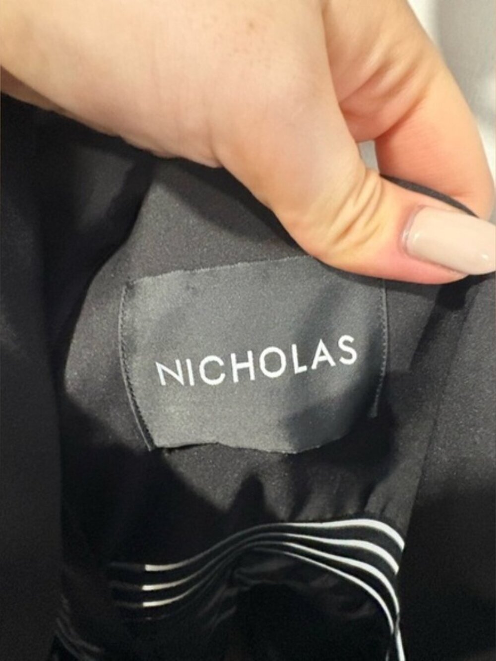NICHOLAS Black One Shoulder Bandage Dress Size 10 | Bodycon Cocktail Party EUC - Picture 3 of 9